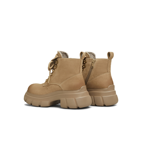 天美意2025冬新款商场同款厚底增高百搭日常女马丁靴CFR40DD5