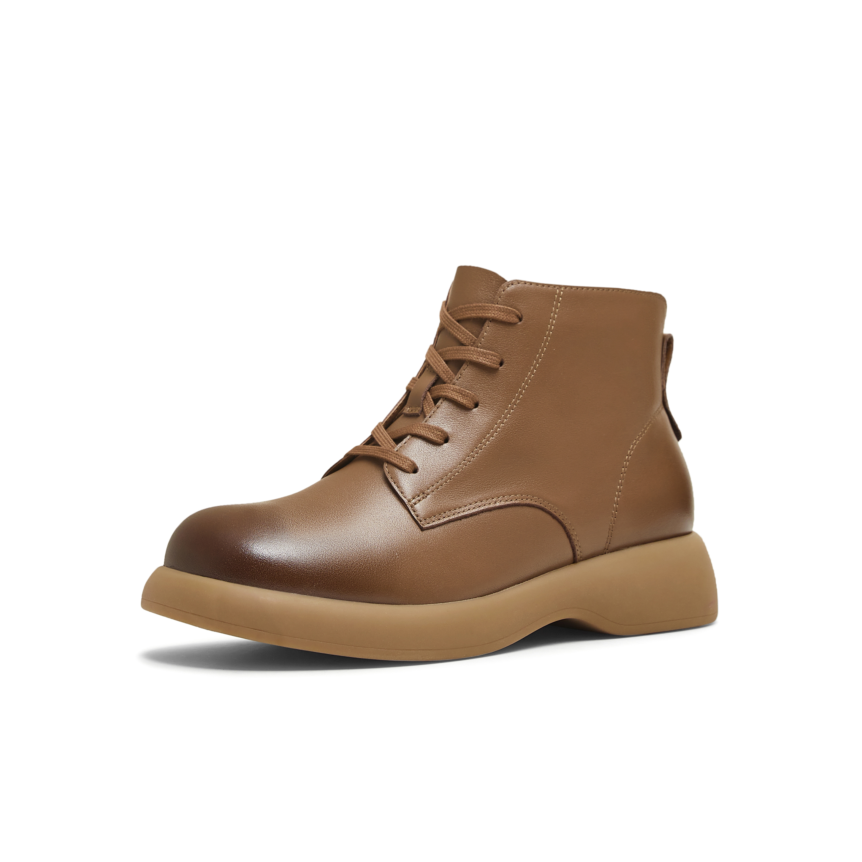 天美意2025冬新款商场同款系带短靴户外潮流女马丁靴CFT40DD5