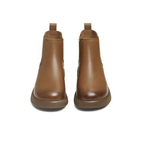 天美意2025冬新款厚底百搭短靴套脚潮流女切尔西靴KQX18DD5