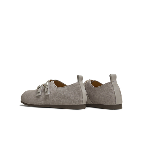 天美意2025秋新款纯色平底复古百搭潮流休闲女勃肯鞋KK058CA5