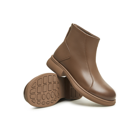 天美意2025冬新款商场同款复古百搭短靴时装靴女靴BH171DD5