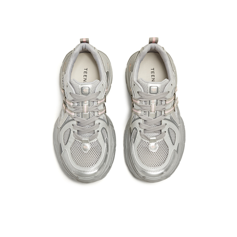 天美意2025夏新款厚底百搭系带潮流休闲运动鞋女老爹鞋KD091BM5