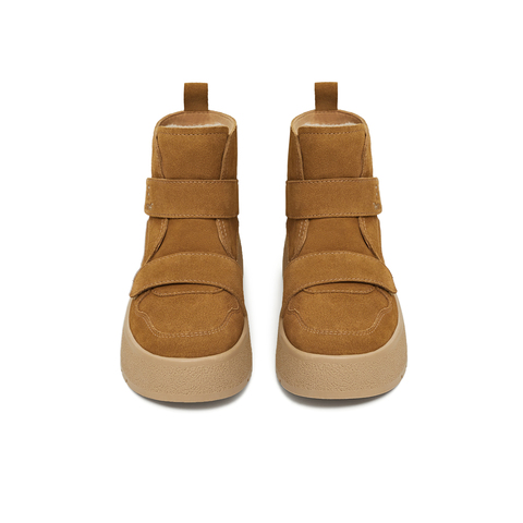 天美意2025冬新款商场同款魔术贴毛绒舒适短靴女雪地靴CCR42DD5