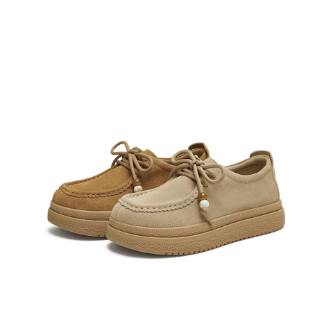 天美意2025秋新款商场同款厚底复古系带牛津鞋女单鞋BL871CM5