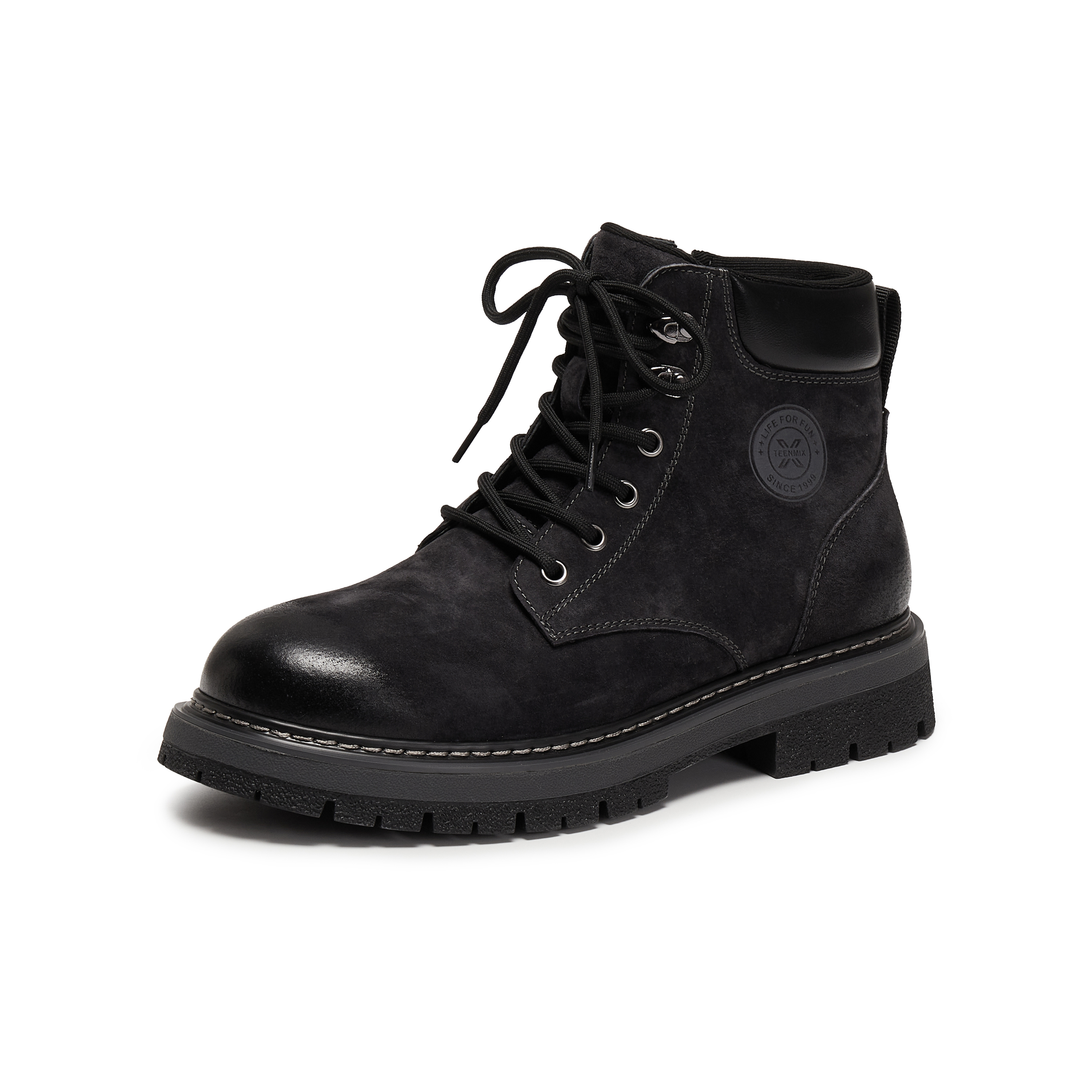 天美意2025冬新款商场同款厚底休闲百搭短靴男马丁靴3XL01DD5