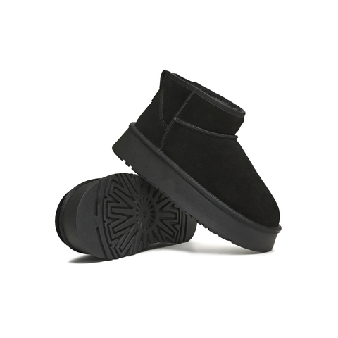 天美意2025冬新款厚底加绒保暖短靴子日常百搭女雪地靴KXD79DD5