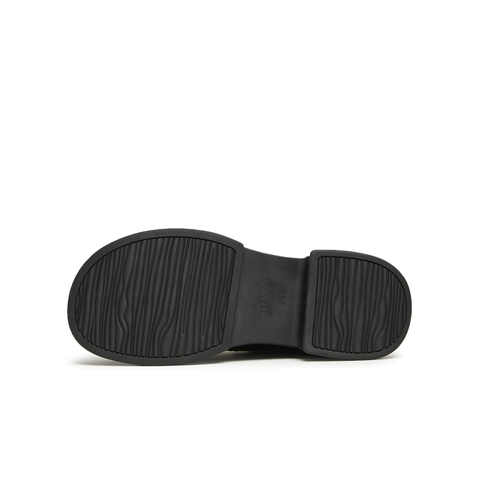 天美意2025春新款商场同款保暖英伦风皮鞋毛毛鞋女单鞋BI071AM5