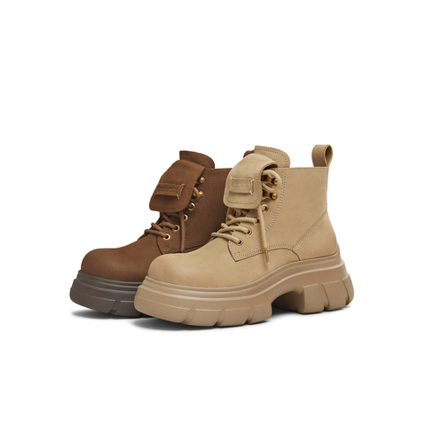 天美意2025冬新款商场同款厚底增高百搭日常女马丁靴CFR40DD5