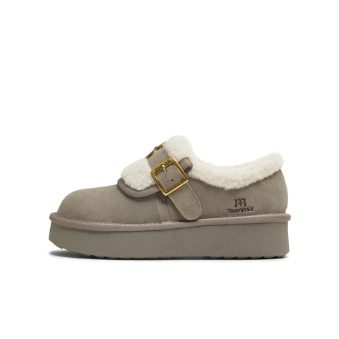 天美意2025冬新款商场同款厚底保暖棉鞋雪地靴女勃肯鞋BM361DM5