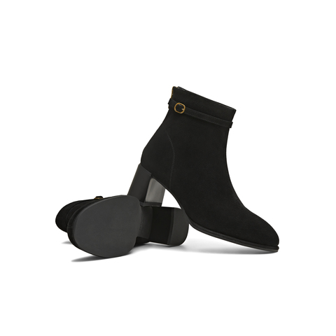 天美意2025冬新款商场同款气质优雅短筒靴简约女时装靴BK032DD5