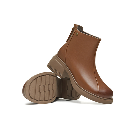 天美意2025冬新款商场同款百搭复古潮流纯色女时装靴BL651DD5