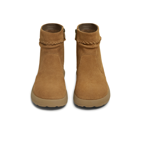 天美意2025冬新款商场同款厚底简约百搭短靴女时装靴KNZ26DD5