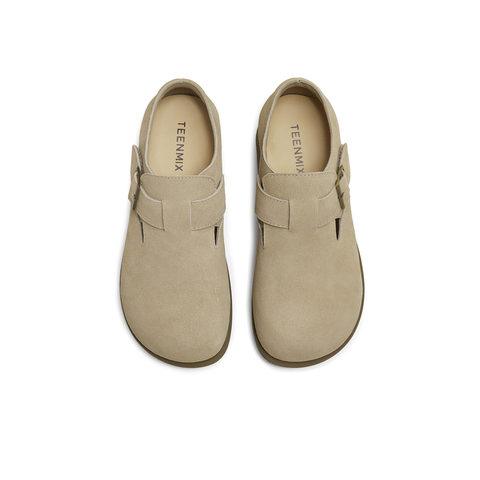 天美意2025秋新款复古百搭休闲通勤一脚蹬半拖女勃肯鞋KK065CM5