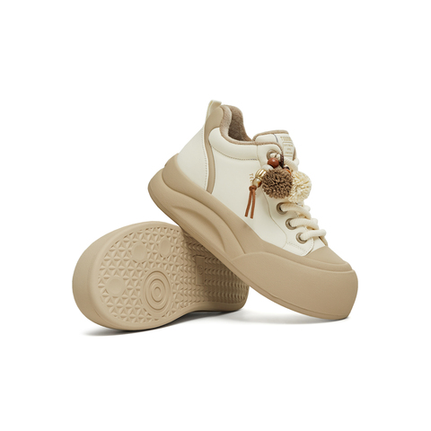 天美意2025冬新款商场同款休闲复古百搭潮流高帮女板鞋BK432DD5