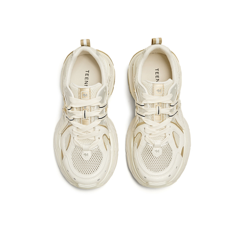 天美意2025夏新款厚底百搭系带潮流休闲运动鞋女老爹鞋KD091BM5