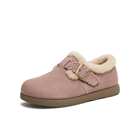 天美意2025冬新款厚底一脚蹬保暖棉鞋雪地靴女勃肯鞋KK073DM5