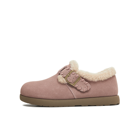 天美意2025冬新款厚底一脚蹬保暖棉鞋雪地靴女勃肯鞋KK073DM5