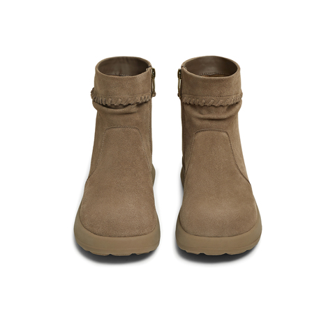 天美意2025冬新款商场同款厚底简约百搭短靴女时装靴KNZ26DD5