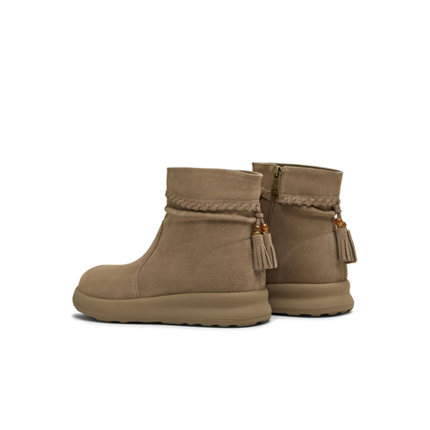 天美意2025冬新款商场同款厚底简约百搭短靴女时装靴KNZ26DD5