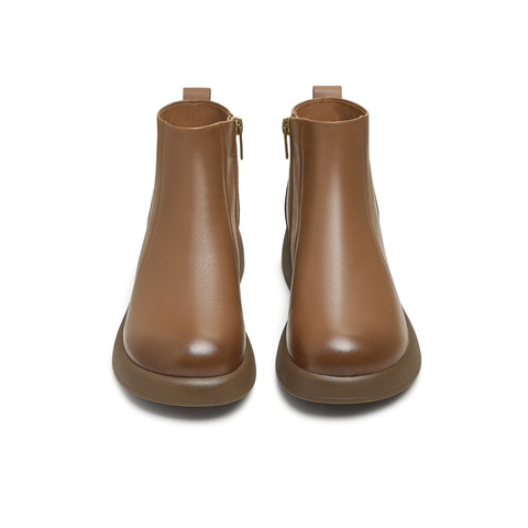 天美意2025冬新款厚底英伦简约百搭短靴女时装靴KYP08DD5