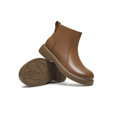 天美意2025冬新款厚底英伦简约百搭短靴女时装靴KYP08DD5