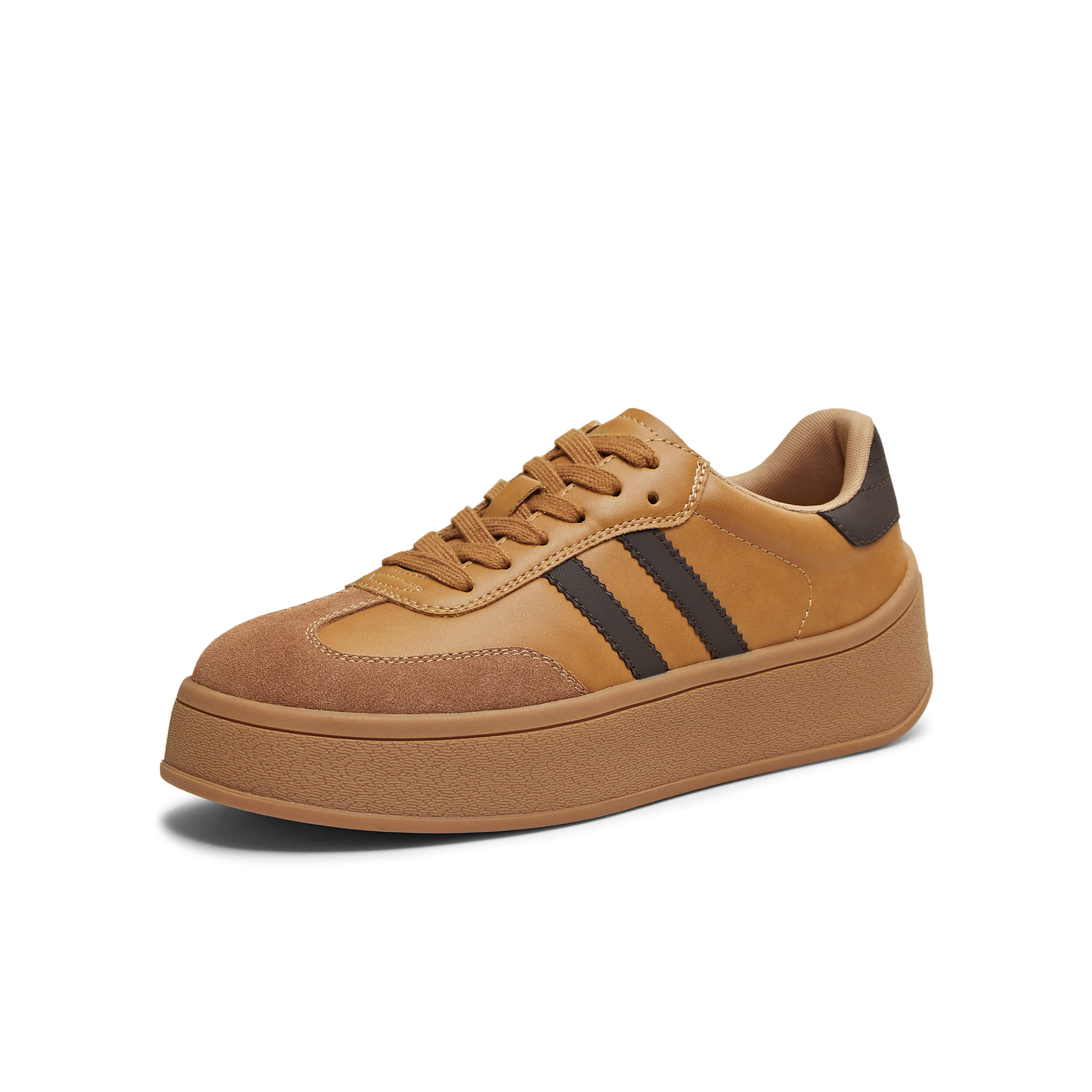 天美意2025冬新款简约休闲德训鞋通勤舒适女休闲鞋KG142DM5