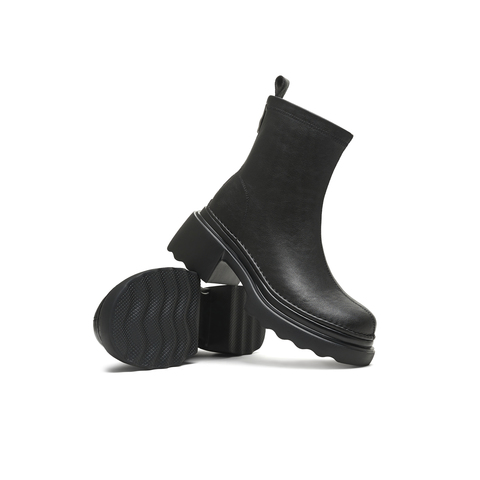 天美意2025冬新款商场同款厚底简约百搭时装靴短靴女靴BL691DD5