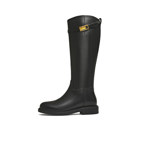 天美意2025冬新款商场同款百搭显瘦舒适长靴女骑士靴BL961DG5