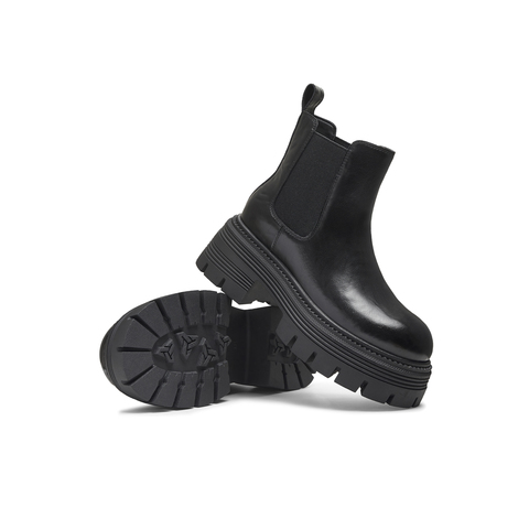 天美意2025冬新款厚底百搭短靴套脚潮流女切尔西靴KQX16DD5