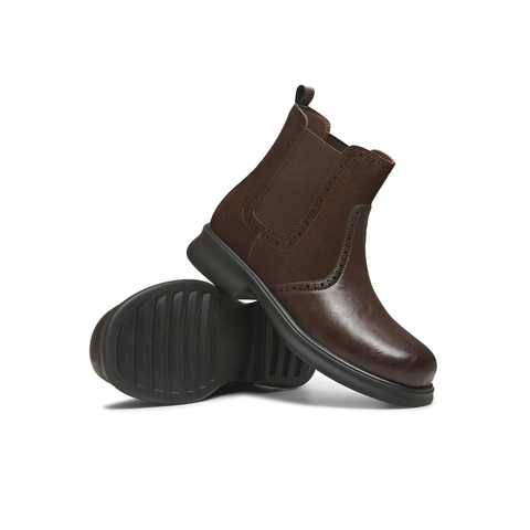 天美意2025冬新款平跟英伦复古百搭短靴女切尔西靴KQX23DD5