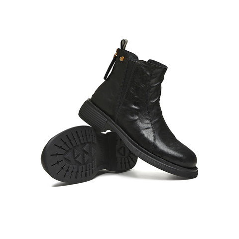 天美意2025冬新款商场同款英伦复古百搭短靴女切尔西靴BM071DD5