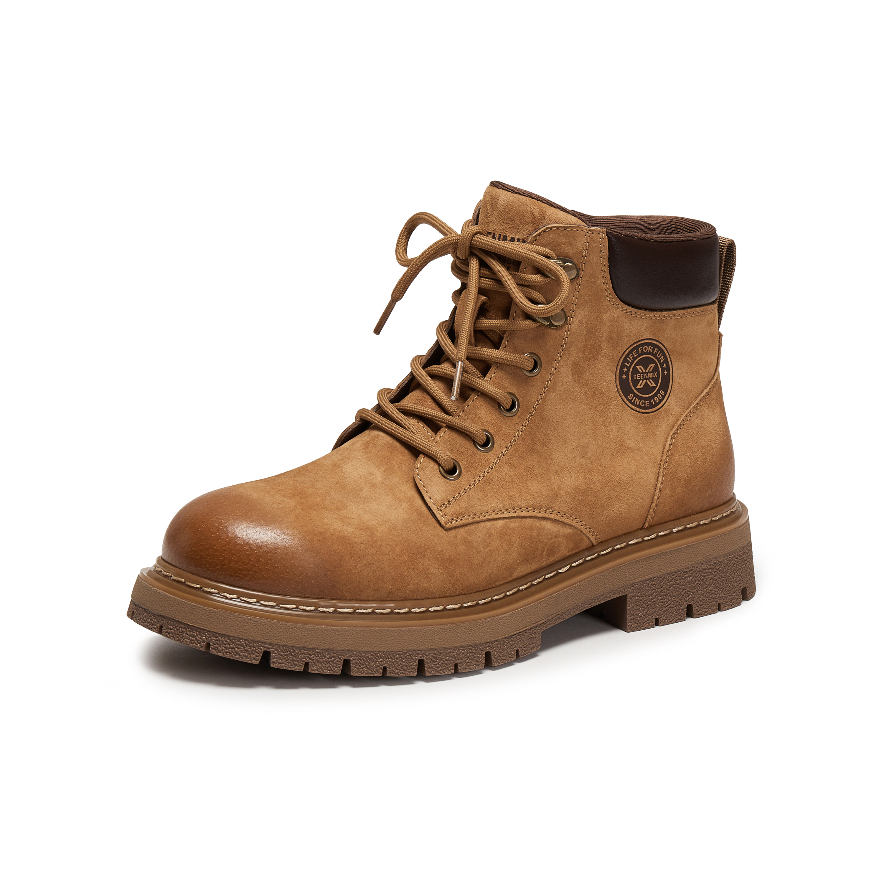 天美意2025冬新款商场同款厚底休闲百搭短靴男马丁靴3XL01DD5