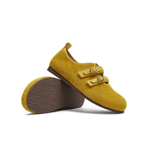 天美意2025秋新款纯色平底复古百搭潮流休闲女勃肯鞋KK058CA5