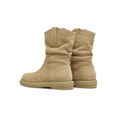 天美意2025冬新款商场同款休闲百搭靴子复古女时装靴BL751DZ5