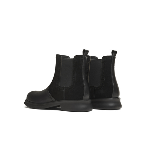 天美意2025冬新款平跟英伦复古百搭短靴女切尔西靴KQX23DD5