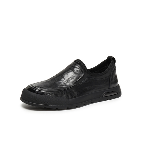 天美意2025秋新款商场同款一脚蹬简约百搭男休闲皮鞋FEQ17CM5