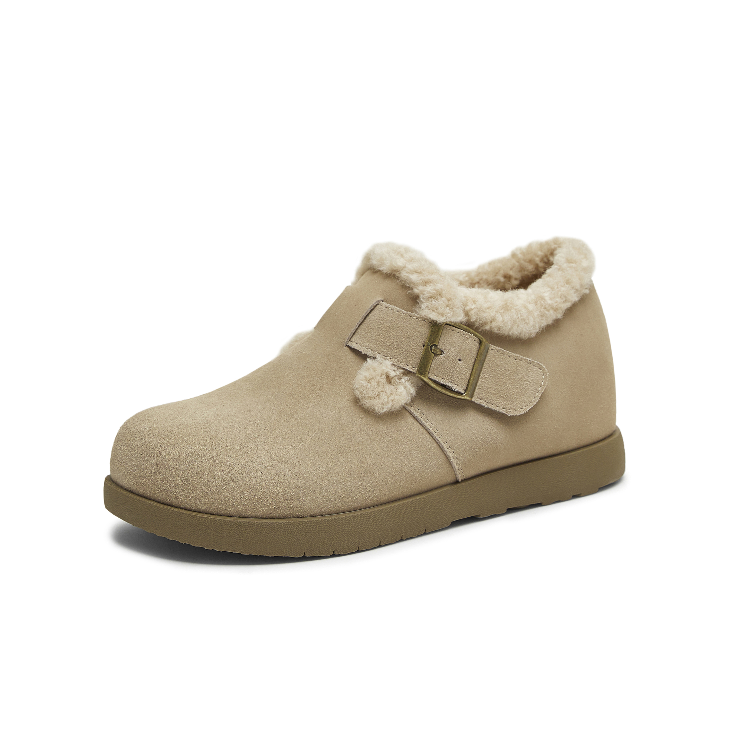 天美意2025秋新款复古百搭休闲通勤一脚蹬半拖女勃肯鞋KK065CM5