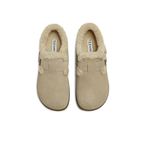 天美意2025秋新款复古百搭休闲通勤一脚蹬半拖女勃肯鞋KK065CM5