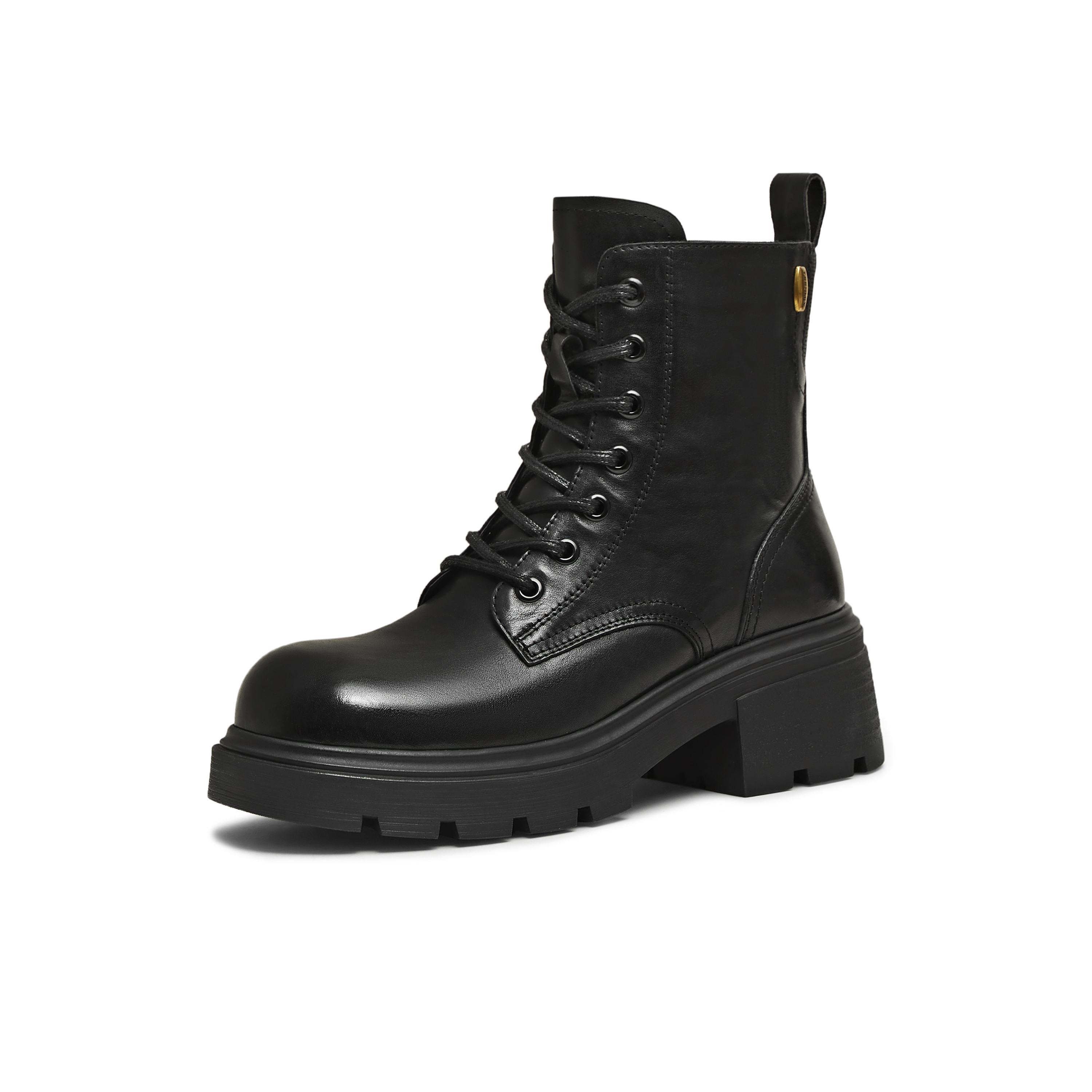 天美意2025冬新款商场同款系带户外百搭增高女马丁靴BL941DD5