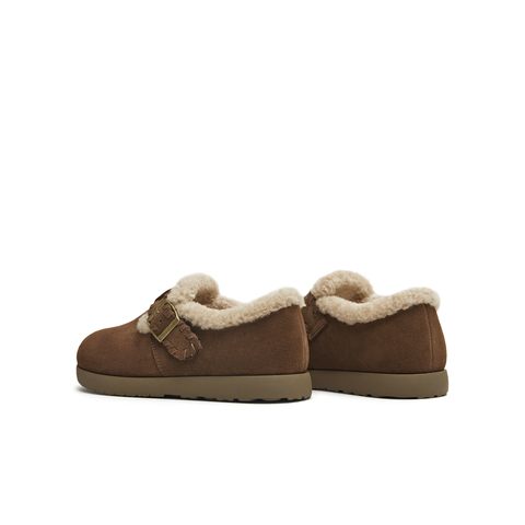 天美意2025冬新款厚底一脚蹬保暖棉鞋雪地靴女勃肯鞋KK073DM5