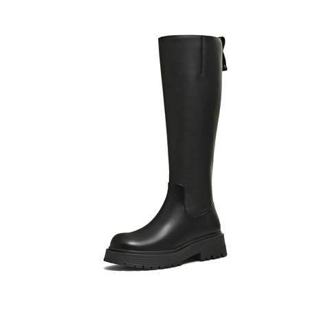 天美意2025冬新款商场同款百搭显瘦舒适长靴女骑士靴CQ981DG5