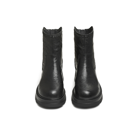 天美意2025冬新款商场同款粗跟英伦复古百搭时装靴女靴BM061DZ5