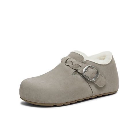 天美意2025冬新款商场同款一脚蹬棉鞋雪地靴女勃肯鞋BM101DM5