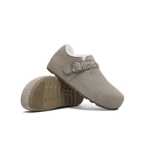 天美意2025冬新款商场同款一脚蹬棉鞋雪地靴女勃肯鞋BM101DM5