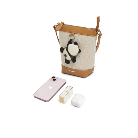 天美意2025冬新款商场同款时尚单肩斜挎包休闲女水桶包X3182DX5