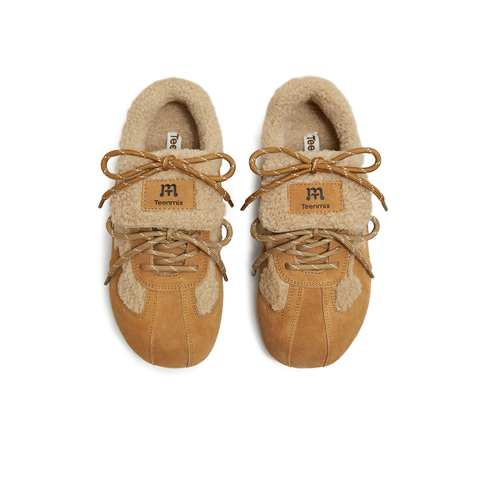 天美意2025冬新款厚底复古休闲保暖百搭女休闲鞋BL951DM5