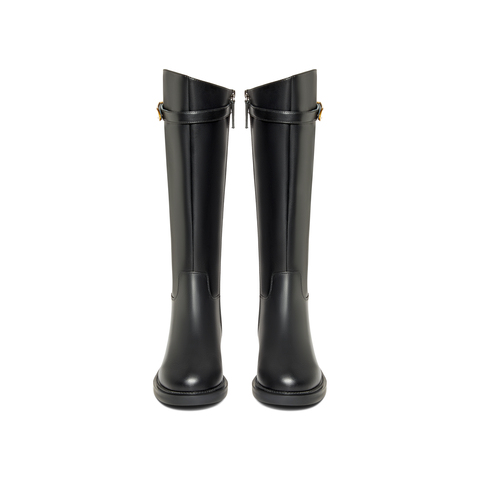 天美意2025冬新款商场同款时髦百搭靴子时装靴女长靴BH791DG5