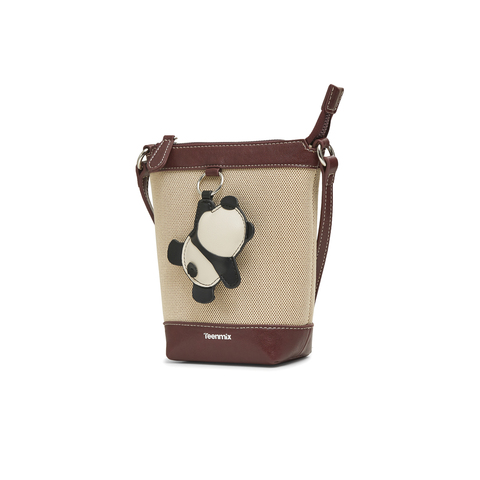 天美意2025冬新款商场同款时尚单肩斜挎包休闲女水桶包X3182DX5