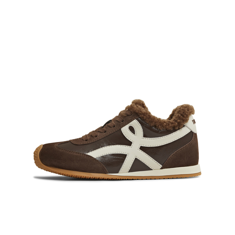 天美意2025冬新款休闲复古百搭内增高德训鞋女阿甘鞋KG096DM5