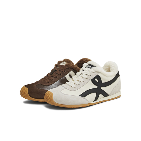 天美意2025冬新款休闲复古百搭内增高德训鞋女阿甘鞋KG096DM5